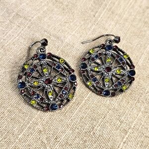 Multicolor Mandala Dangle Earrings